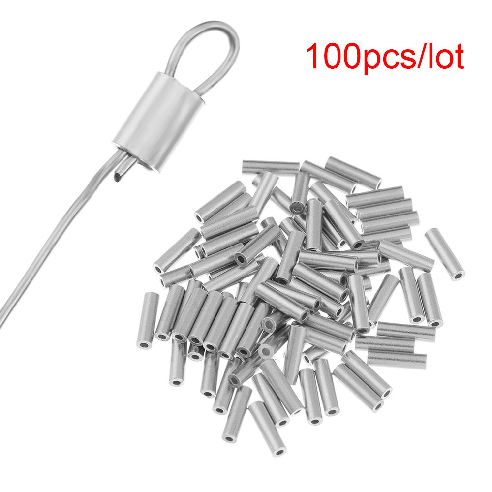 Monofilament Line - 100 Buah/Lot 0.8Mm/1.0Mm/1.2Mm/1.4Mm/1.6Mm/1.8Mm Putaran Aluminium Asli