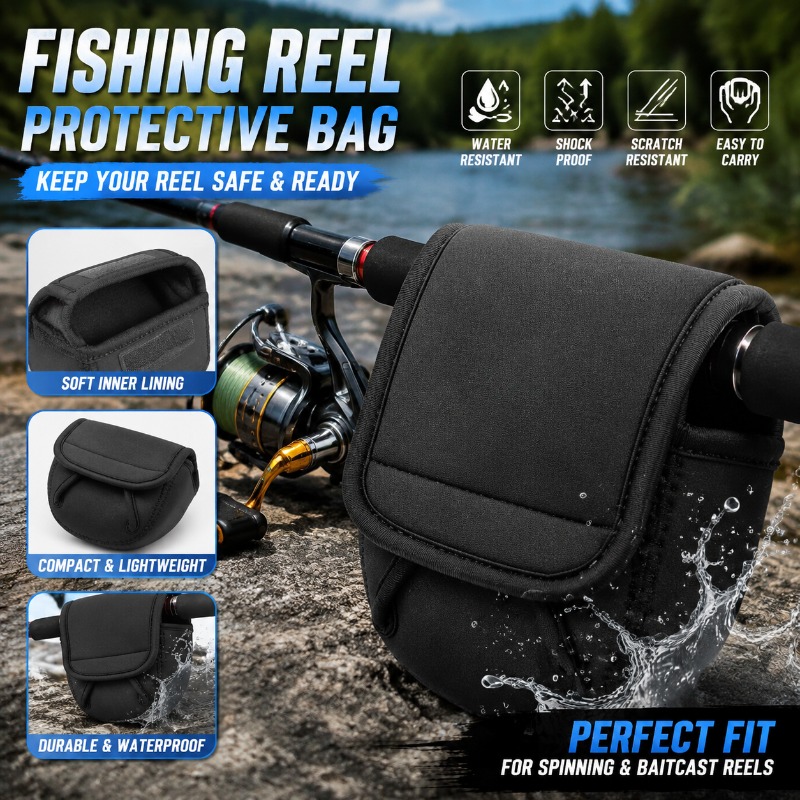 Fishing Line Spooler - Tas Pelindung Reel Pancing, Kantong Penyimpanan