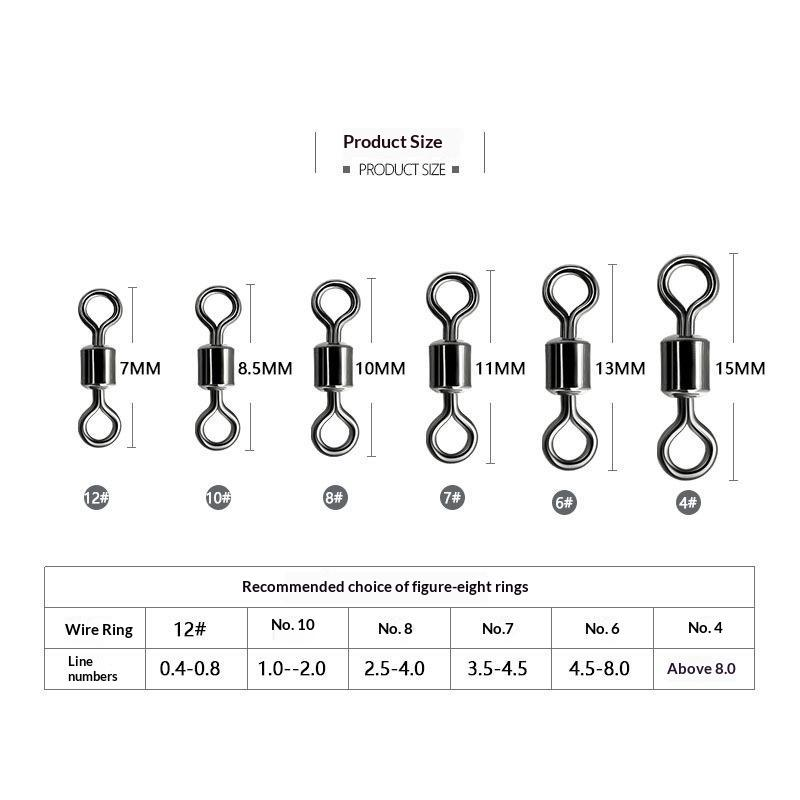 LAKBAT 100PCS Swivel Pancing B - Saltwater Line ulasan dan harga